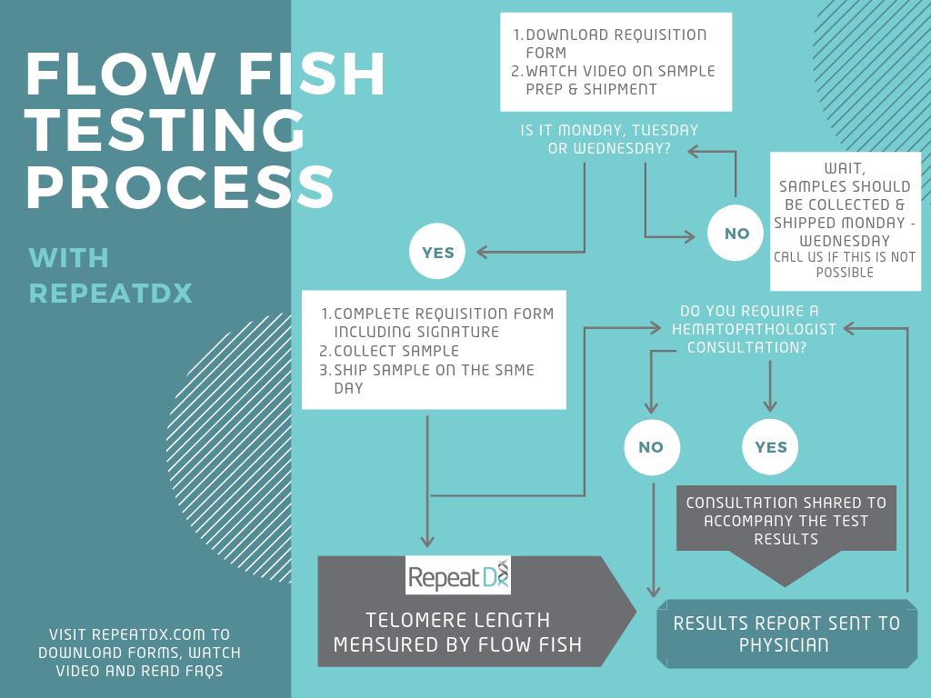 Flow FISH testing process with RepeatDx